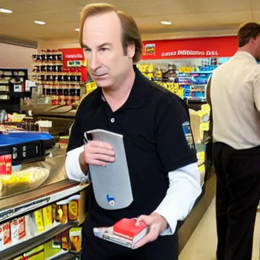 Image similar to Bob Odenkirk works as cashier McDonalds employee