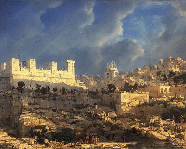 Image similar to vision of jerusalem by adolf hiremy hirschl