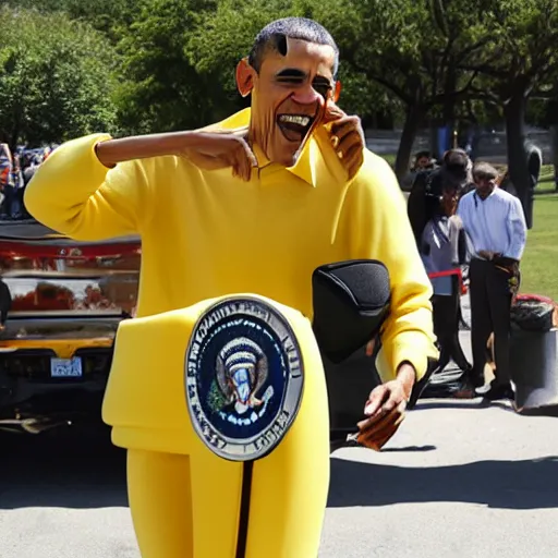 Prompt: obama in a banana suit