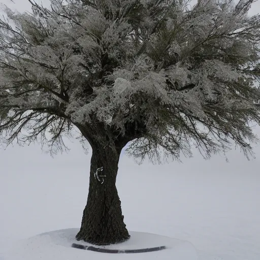 Image similar to a tree made of salt, 8 k