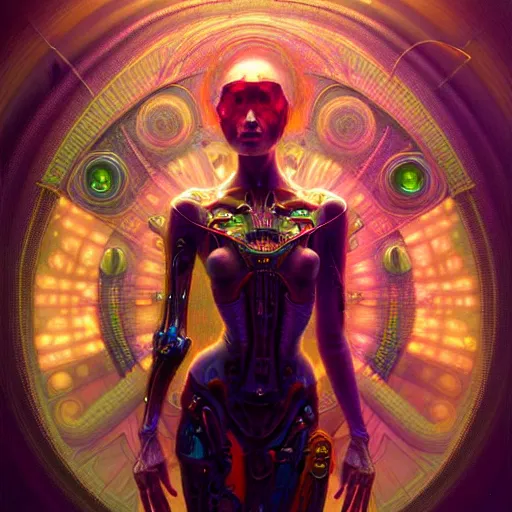 Image similar to extremely psychedelic beautiful cyborg virus infected by night. intricate, elegant, highly detailed, extremely lifelike photorealistic digital painting, artstation. steichen, gaston bussiere, tom bagshaw, cyberpunk alphonse mucha. elegant minimalism. anatomically correct. sultry. sharp focus. surreal lush hallucination