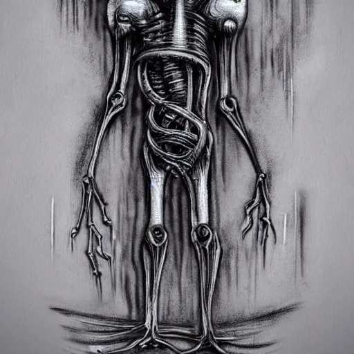 Image similar to ghost hr giger style