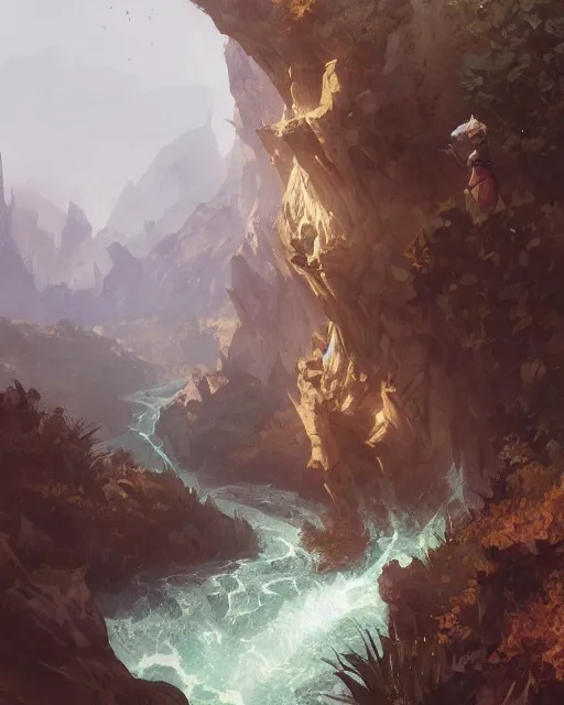 Prompt: ''a very mediocre and not so detailed portrait of a river running through the plains, league of legends, lol, fantasy, d & d, digital painting, artstation, concept art, illustration, art by greg rutkowski and alphonse mucha''