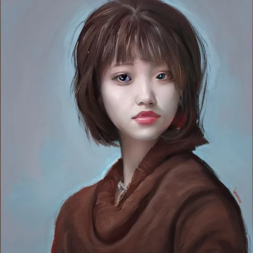 Prompt: female portrait, by tooth wu