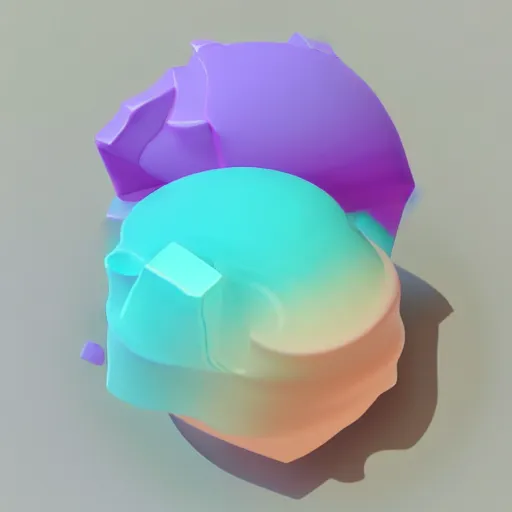 Image similar to A 3d render of pastel colored liquid objects are melting together as a clay in a geometric shape with detailed shadow. Geometric shaped. render, low angle camera, detailed shading, vray octane, redshift. ray tracing. volumetric lighting. micro details, Hyper detailed, 8K3d, Trending on Artstation. rendered in cinema4d, Hyper realism.