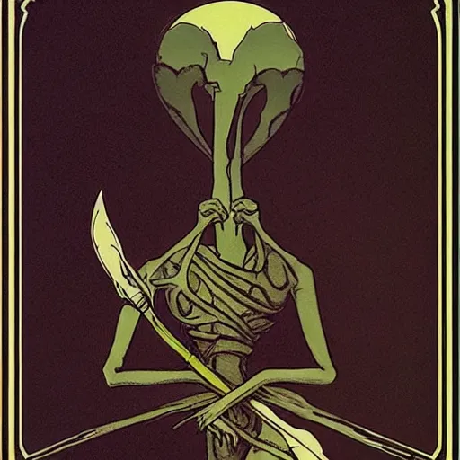 Prompt: a heart and dagger tarot card, monocrome icon stylized minimalist by cory loftis and esper ejsing and zdzisław beksinski and norman rockwell and greg rutkowski weta studio and lucasfilm full body framed shot - c 1 0