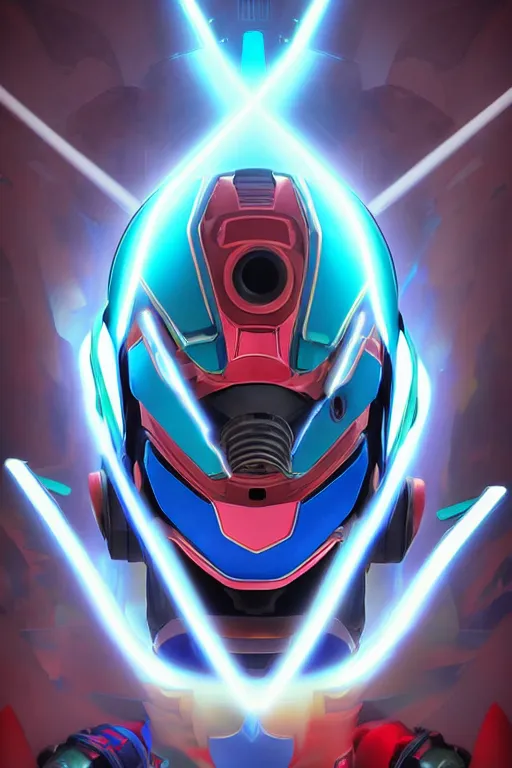 Prompt: robot ninja mask helmet megaman x zero rockman 2 0 2 2 switch game boss legacy collection fanart artsation hyper realistic, octane render clouds, neon colors, bright lights, avatar movie style blue color, 3 2 k image, avatar movie with what if marvel style animation, xel - shaded animation style