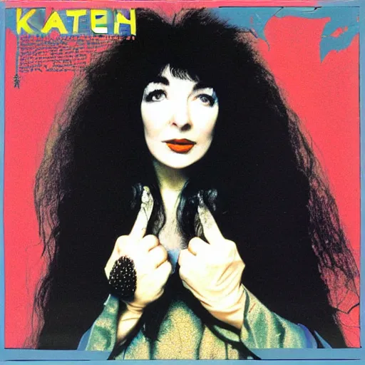 Prompt: kate bush, japanese record cover