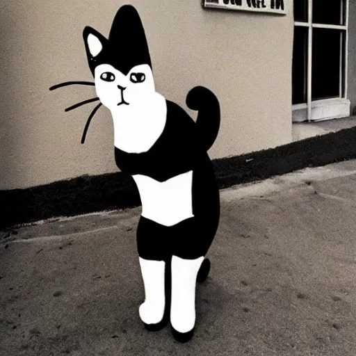 Image similar to cat as a mime