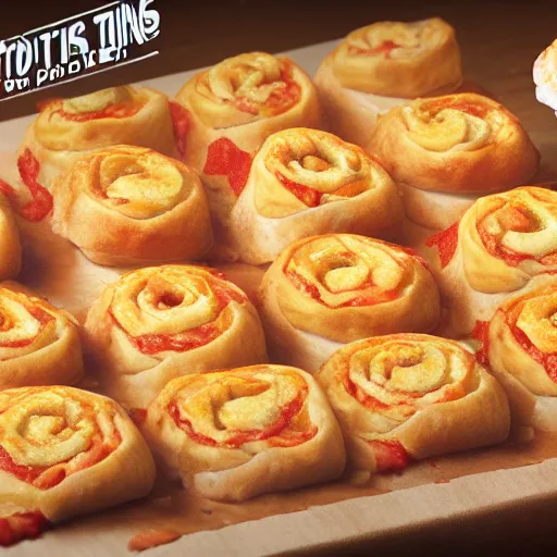 Image similar to totinos pizza rolls, dany devito, pizza roll party, photorealistic, highly details, intricate, unreal engine 5, cinematic, bokeh, volumetric lighting, epic, serious