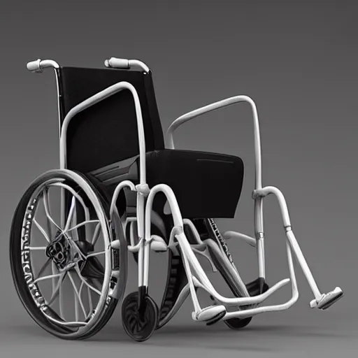 Prompt: a sculpture of a wheelchair, by Scott Weaver, ultra detailed, realism, 8k, octane render, unreal engine