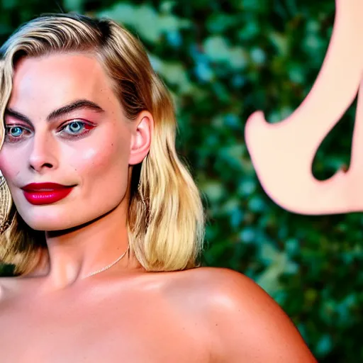 Image similar to a beautiful medium - shot of margot robbie, harley queen, beautiful natural backlight, bokeh, by terry richardson