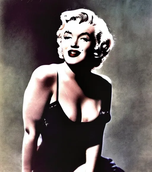 Image similar to 1950 autographed picture of Marilyn Monroe in color