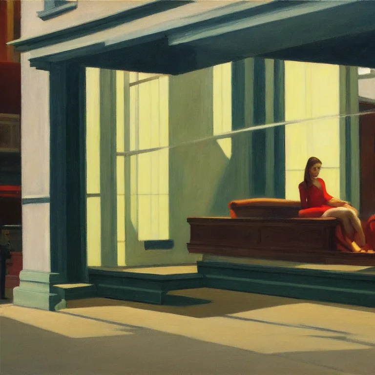 Prompt: insane mistake, painted by Edward Hopper, painted by Wayne Barlow, airbrush