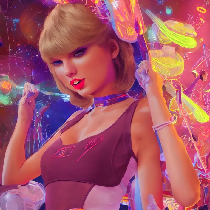 Image similar to portrait of Taylor Swift as Lola Bunny in Space Jam 1996. intricate abstract. intricate artwork. by Tooth Wu, wlop, beeple, dan mumford. octane render, trending on artstation, greg rutkowski very coherent symmetrical artwork. cinematic, hyper realism, high detail, octane render, 8k, iridescent accents