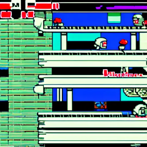 Image similar to Condoleezza Rice in Mega Man on the NES, game screenshot