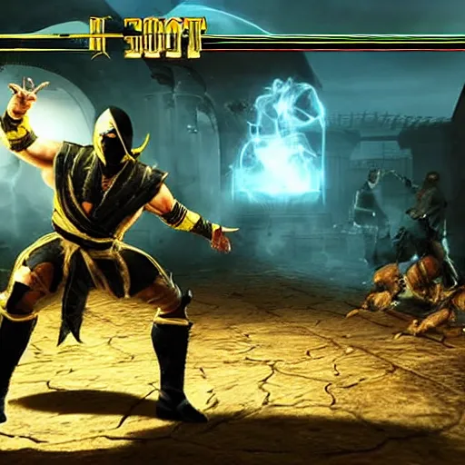 Image similar to scorpion mortal kombat blue, video game