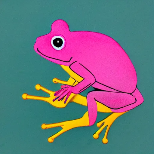 a pink frog  Stable Diffusion
