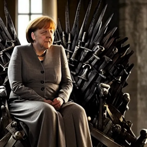 Prompt: angela merkel in game of thrones