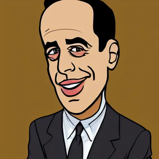 Prompt: jerry seinfeld with no eyes and a female beautiful body, trending on deviantart