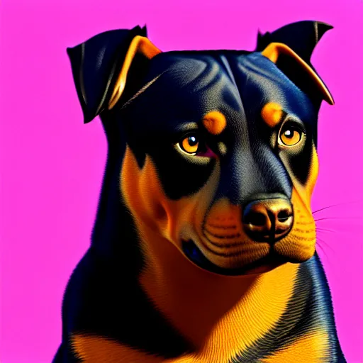 Prompt: Beautiful hybrid of a rottweiler and Peterbald, developed by Neil Gaiman, David S. Goyer and Allan Heinberg, full body, Vibrant, Stunning, volumetric lighting, sharp focus, ultra-detailed, photorealistic, complex, intricate, 3-point perspective, hyper detailed, unreal engine 5, IMAX quality, cinematic, finely detailed, small details, extra detail, symmetrical, high resolution, 3D, PBR, path tracing, octane render, arnold render, 8k, award-winning, awe-inspiring, ground-breaking, masterpiece , artgem