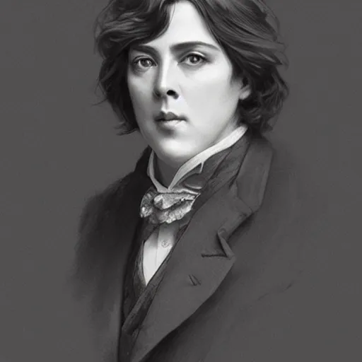 Image similar to amazing lifelike award winning pencil illustration of oscar Wilde trending on art station artgerm Greg rutkowski alphonse mucha cinematic