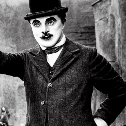 Prompt: charlie chaplin in game of thrones