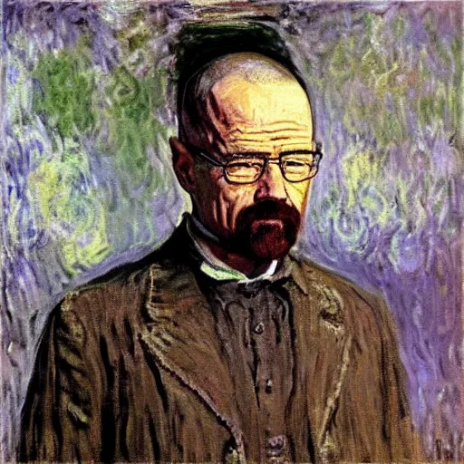 Prompt: “ walter white by claude monet ”