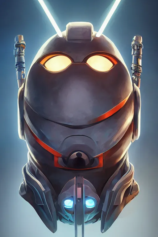 Image similar to epic mask helmet robot ninja portrait stylized as fornite style game design fanart by concept artist gervasio canda, behance hd by jesper ejsing, by rhads, makoto shinkai and lois van baarle, ilya kuvshinov, rossdraws global illumination radiating a glowing aura global illumination ray tracing hdr render in unreal engine 5