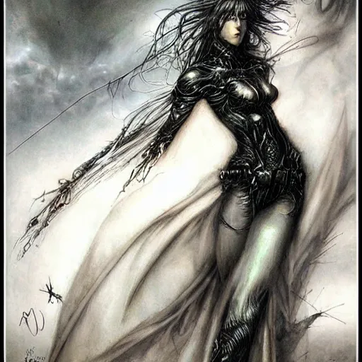 Image similar to luis royo fantastic woman style artstation