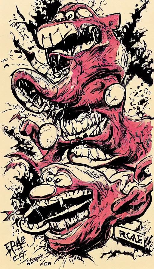 Prompt: rage, by ed roth
