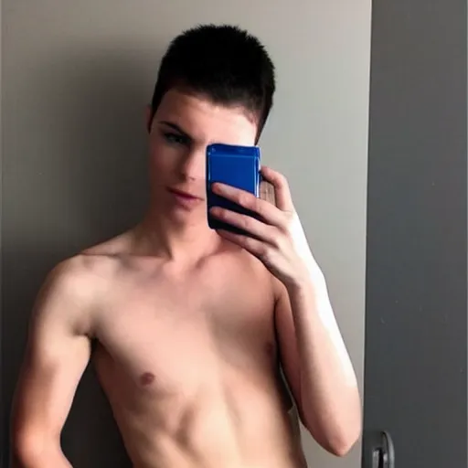 Image similar to twink bottom en tanga, duckface, selfie