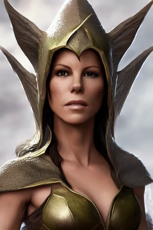 Prompt: kate beckinsale as elven Princess, hyper realistic, sharp focus, render