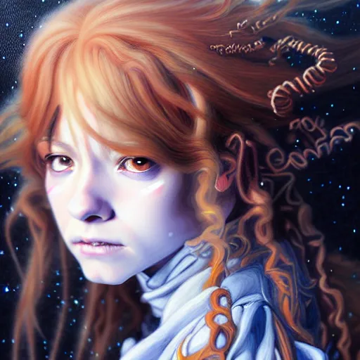 Image similar to a hermione, an ultrafine detailed painting by ayami kojima, cgsociety, fantasy, anime digital art, lovecraftian, cosmic horror, detailed painting