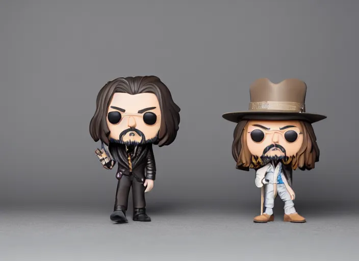 Image similar to product still of Johnny Depp funko pop, 85mm f1.8