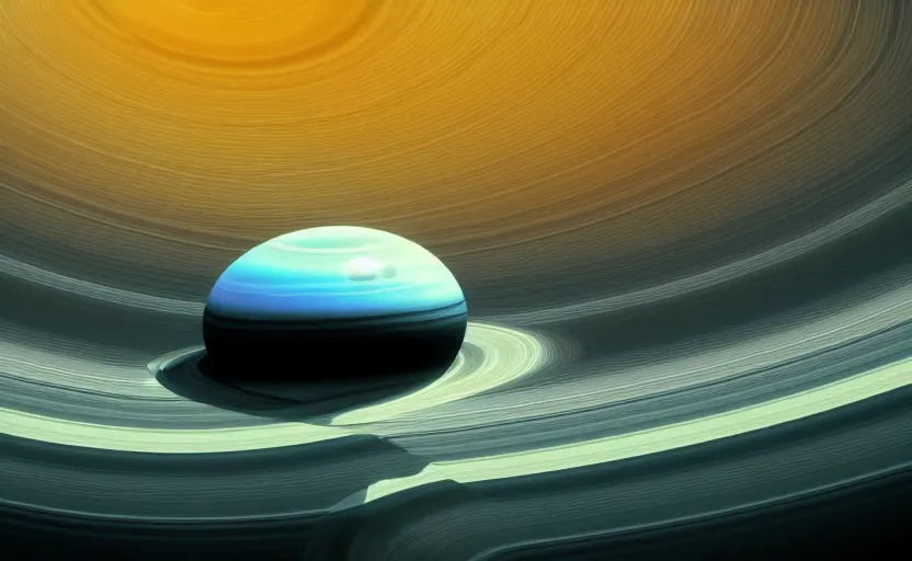 Image similar to a retro photo of a cool car driving on saturn's rings, colorful, vibe, bloom, bloomy