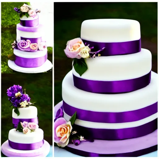 Image similar to purple wedding cake inspired by tangled