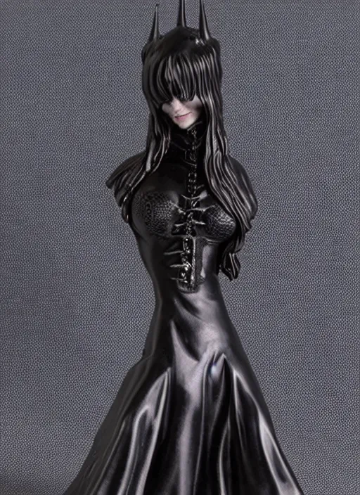 Prompt: 80mm, resin detailed model figure of a female wearing a gothic dress