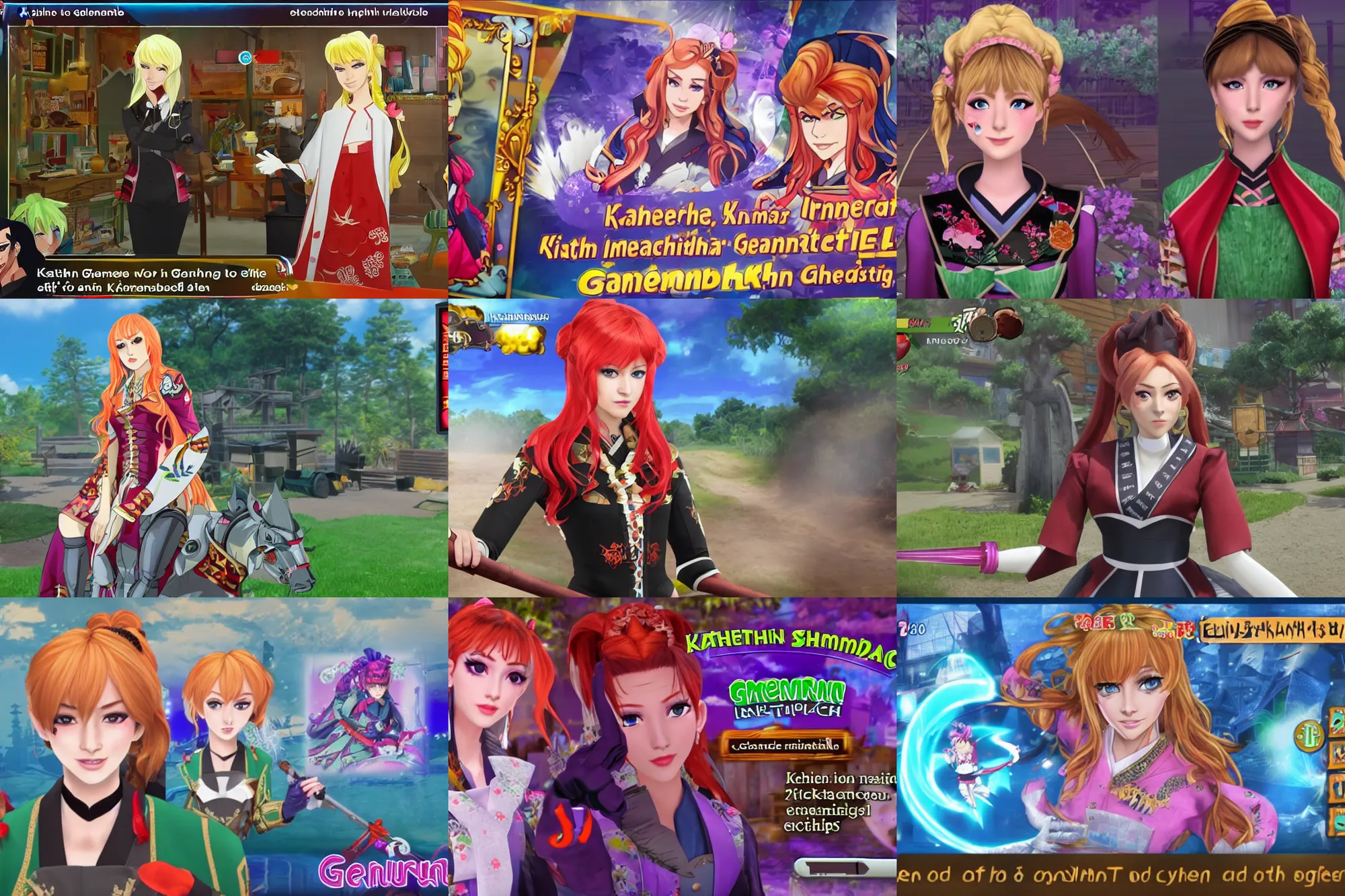 Prompt: Katherine McNamara as a Genshin Impact character, in game screenshot