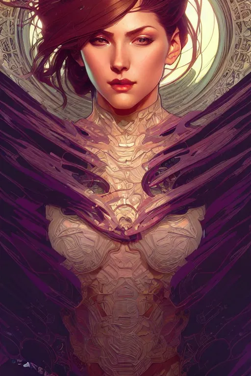 Prompt: beautiful female android!, half portrait, background explosion, intricate detailed environment, cell shaded, floro details, intricate, elegant, highly detailed, digital painting, artstation, concept art, smooth, sharp focus, illustration, art by artgerm and greg rutkowski and alphonse mucha, laurie greasley