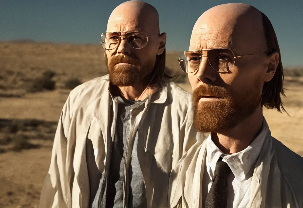 Image similar to film still of jared leto as heisenberg in breaking bad, 4 k