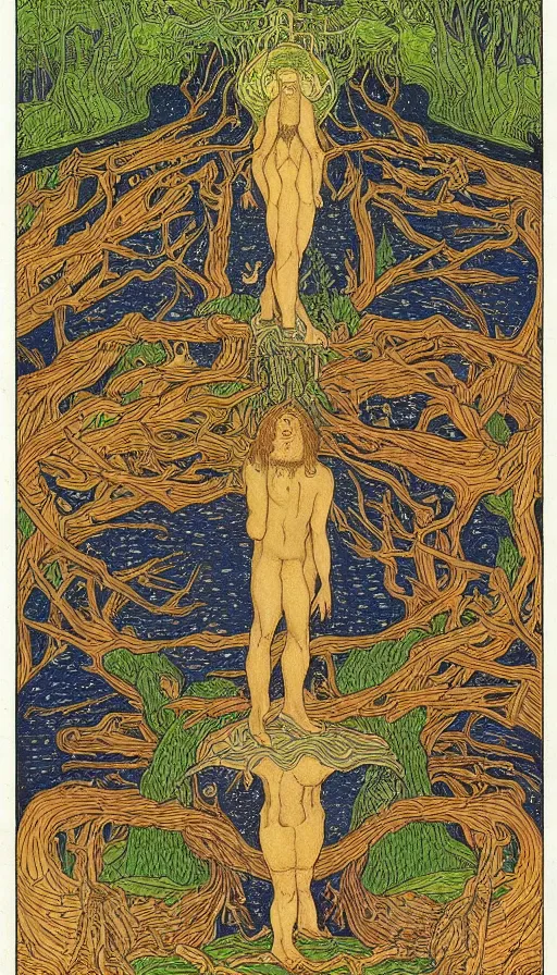 Image similar to The end of an organism, by Ivan Bilibin,