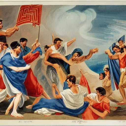 Image similar to Propaganda for Greece from the 1800's.