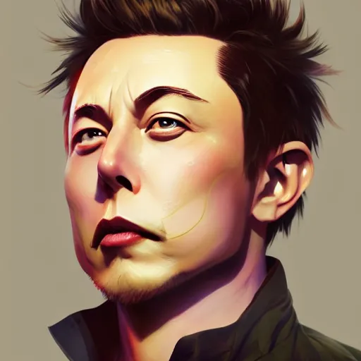 Prompt: anime portrait of elon musk as a yedi by Stanley Artgerm Lau, WLOP, Rossdraws, James Jean, Andrei Riabovitchev, Marc Simonetti, and Sakimichan, trending on artstation