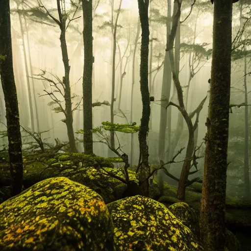 Image similar to photo of Yakushima Forest Eerie Japan golden hour