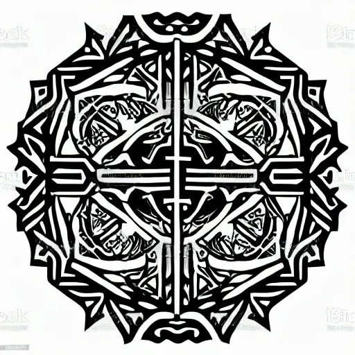 Image similar to laser cut, glowforge template, black on white background, flat 2 d vector art, 2 d low polygon art, custom longsword, sword clipart, symmetric art, vector line art, polygon