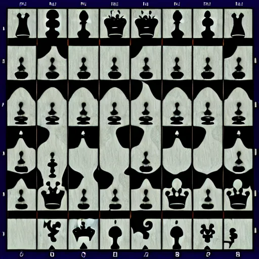 Prompt: a fantasy chess board, digital art