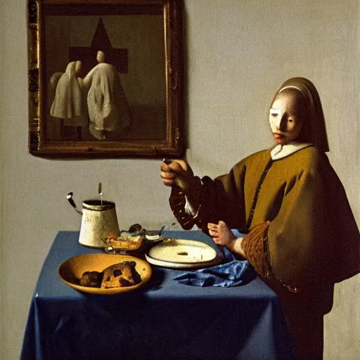 Image similar to an empty oyster, by johannes vermeer