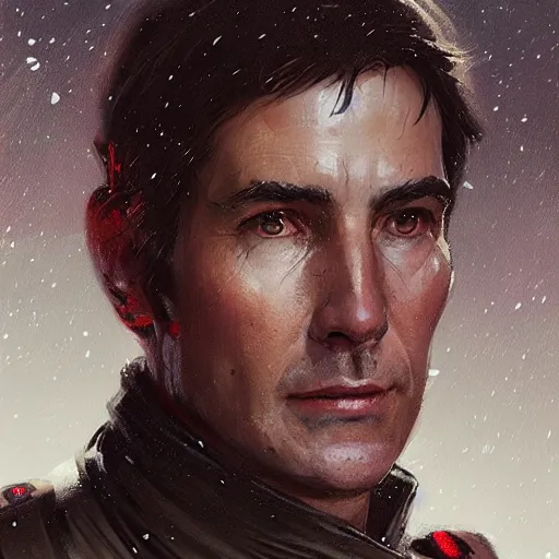 Image similar to portrait of a man by greg rutkowski, wedge antilles, star wars expanded universe, he is about 7 0 years old, wearing general ´ s uniform of the galactic alliance, digital painting, artstation, concept art, smooth, sharp foccus ilustration, artstation hq