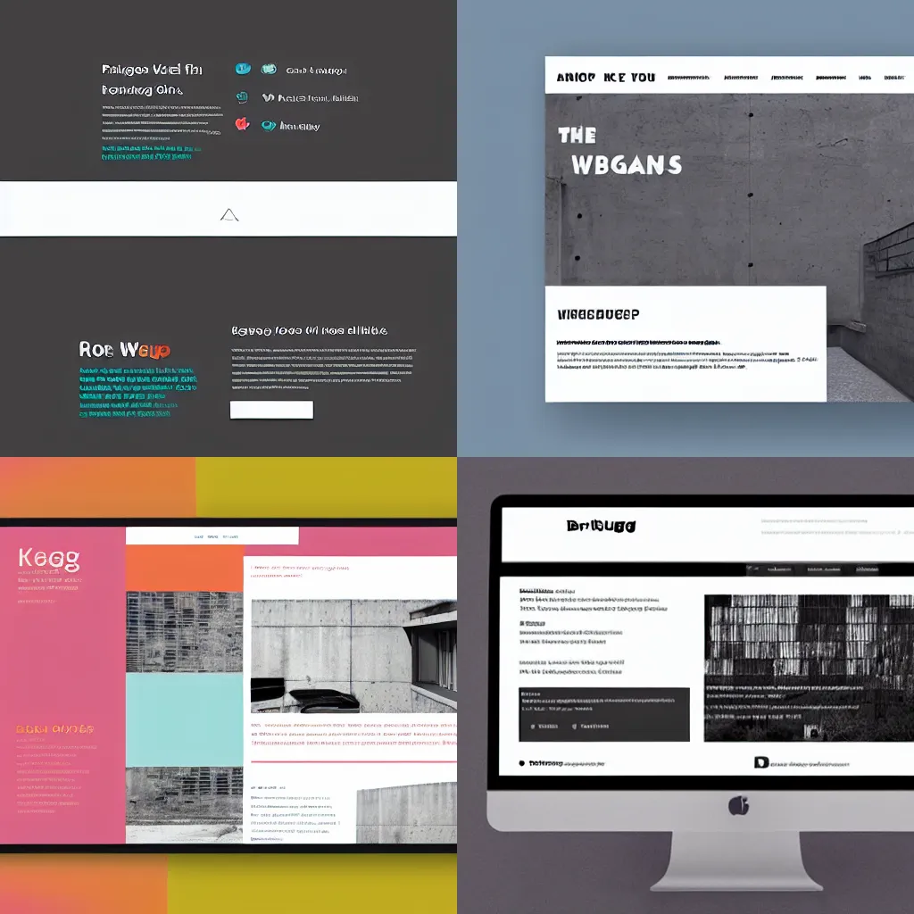 Prompt: a mockup of a brutalist webdesign website that says KITeGG, trending on Dribbble, with gradients and bold typography